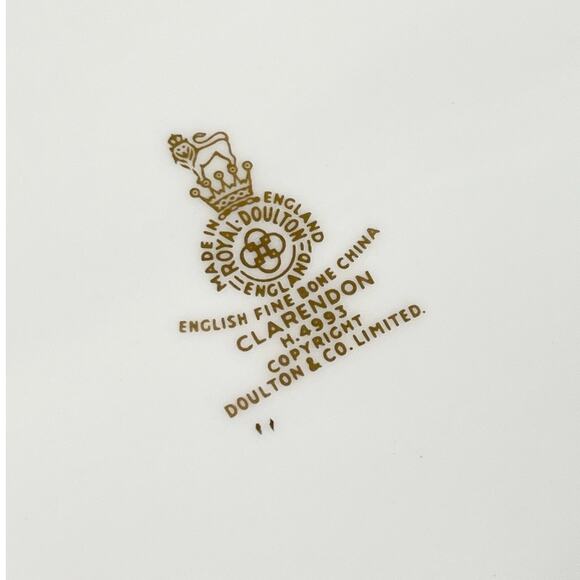 VTG Royal Doulton OVAL PLATTER 16" Turkey Serving Plate Clarendon Bone China - Picture 5 of 9